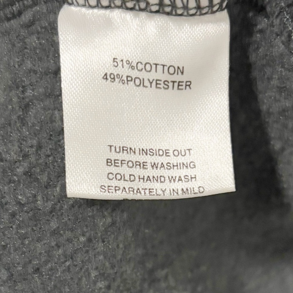 White Fox Boutique Leisure Hoodie Womens Sz L/XL Dark Gray Oversized Sweatshirt - Picture 7 of 8